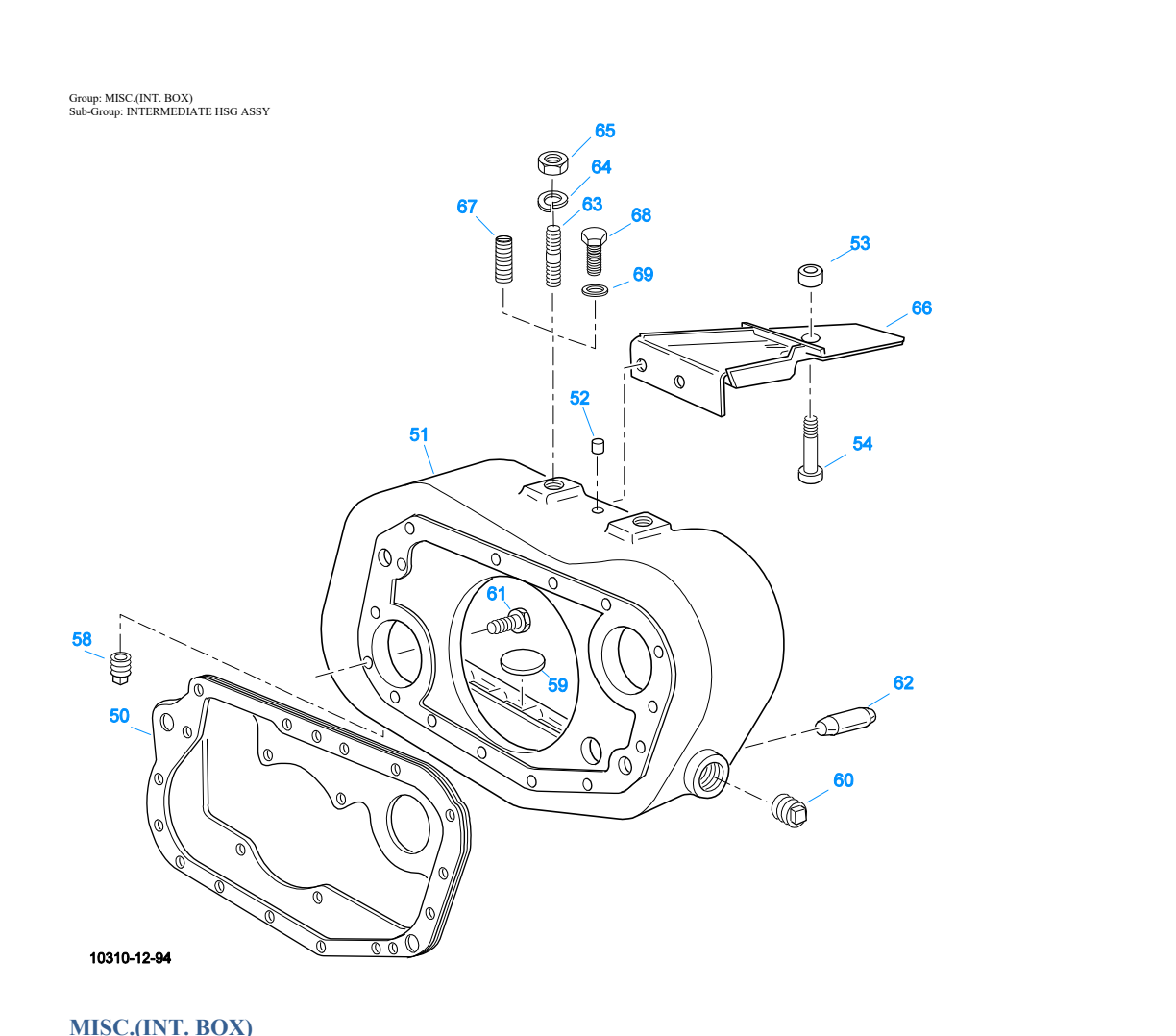 Eaton Fuller RT-7608LL Misc.(Int. Box) exploded-view diagram