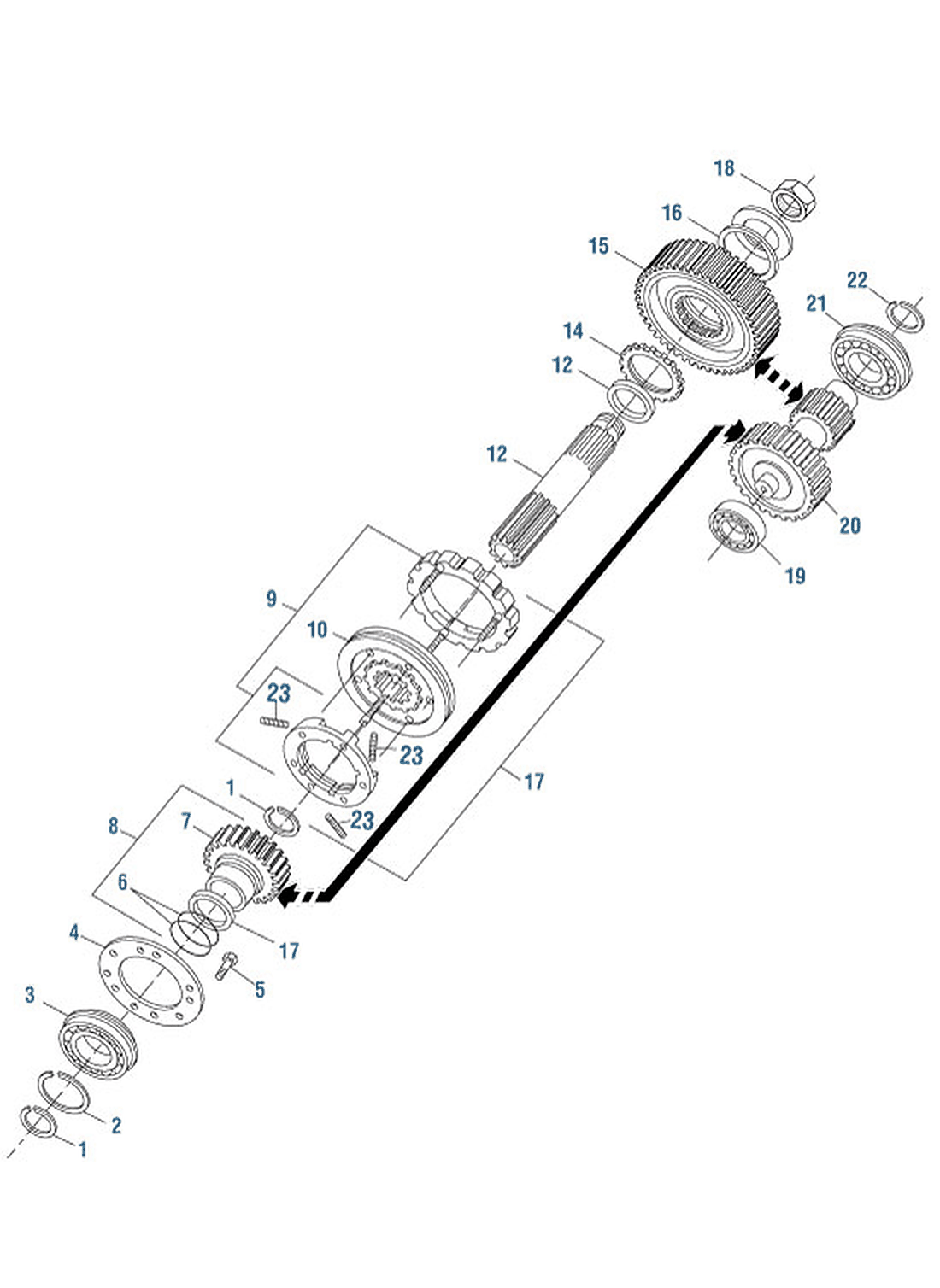 Eaton Fuller RT/RTO-11609 Auxiliary Components - Additional Diagram exploded-view diagram