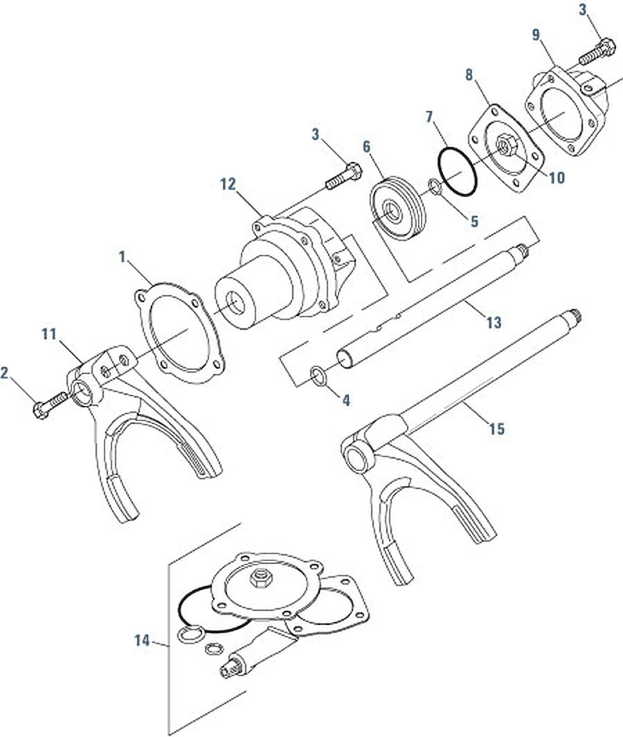 Eaton Fuller RT/RTO-11609 Range Cylinder Components - Additional Diagram exploded-view diagram