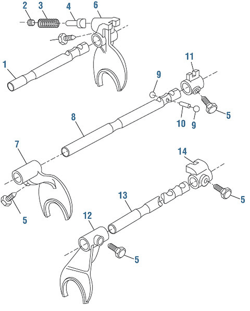 Eaton Fuller RT/RTO-11609 Shifter Components - Additional Diagram exploded-view diagram