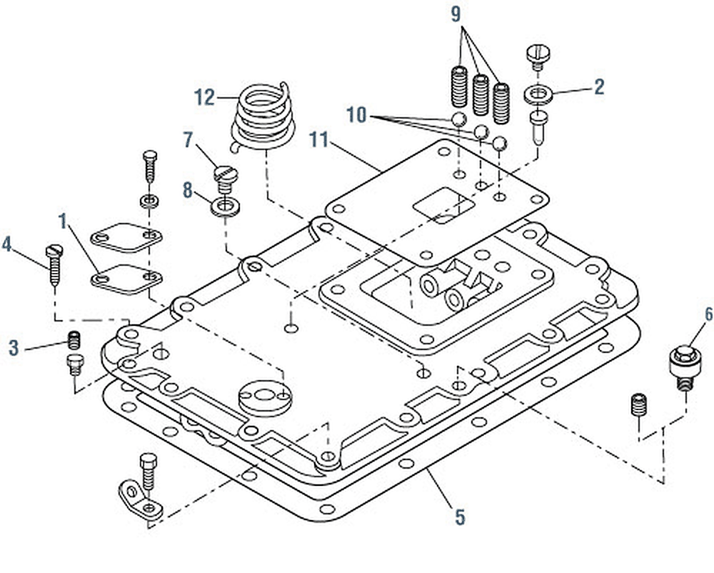 Diagrama de despiece: Componentes de la tapa: diagrama adicional, Eaton Fuller RT-14613