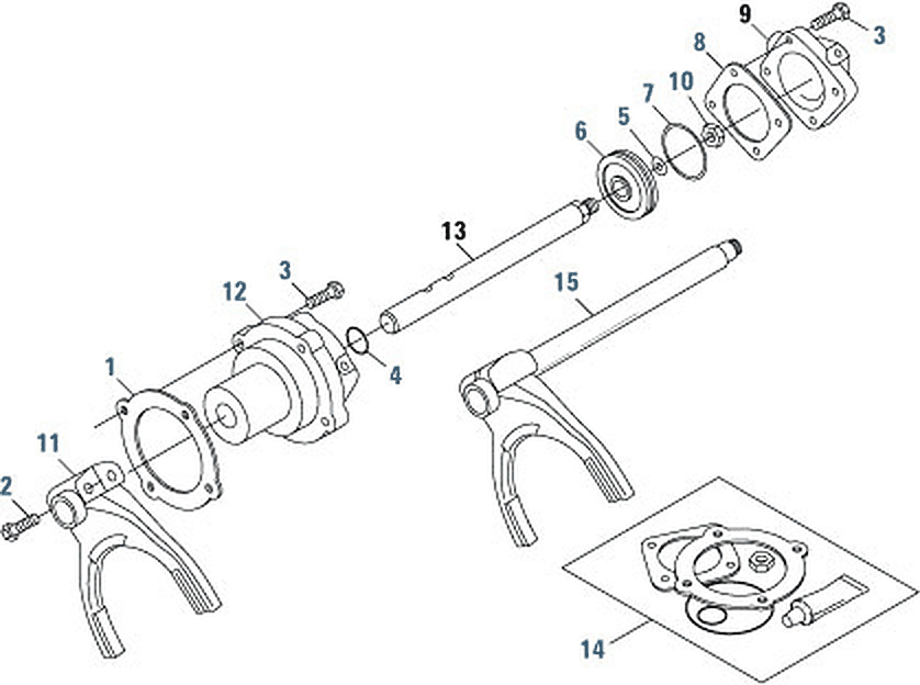 Eaton Fuller RT/RTO-6613 Range Cylinder Components - Additional Diagram exploded-view diagram
