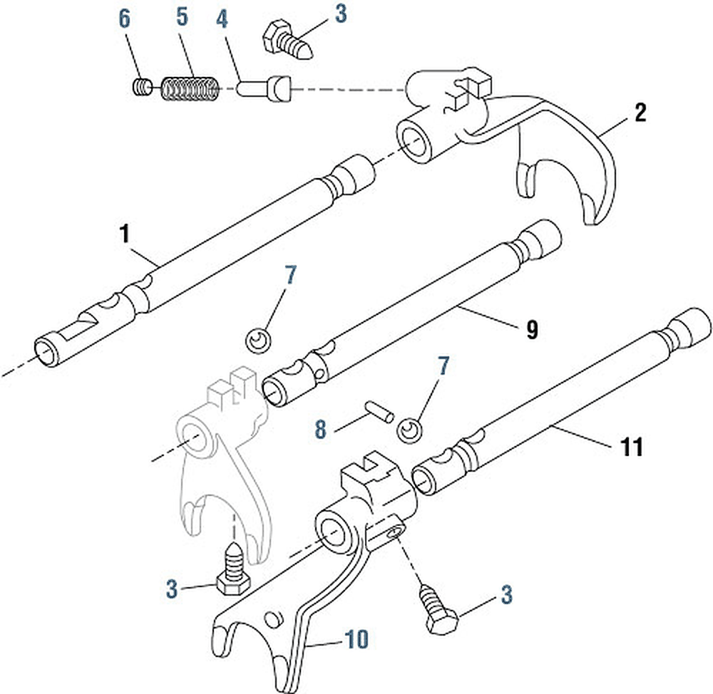 Eaton Fuller RT/RTO-6613 Shifter Components - Additional Diagram exploded-view diagram