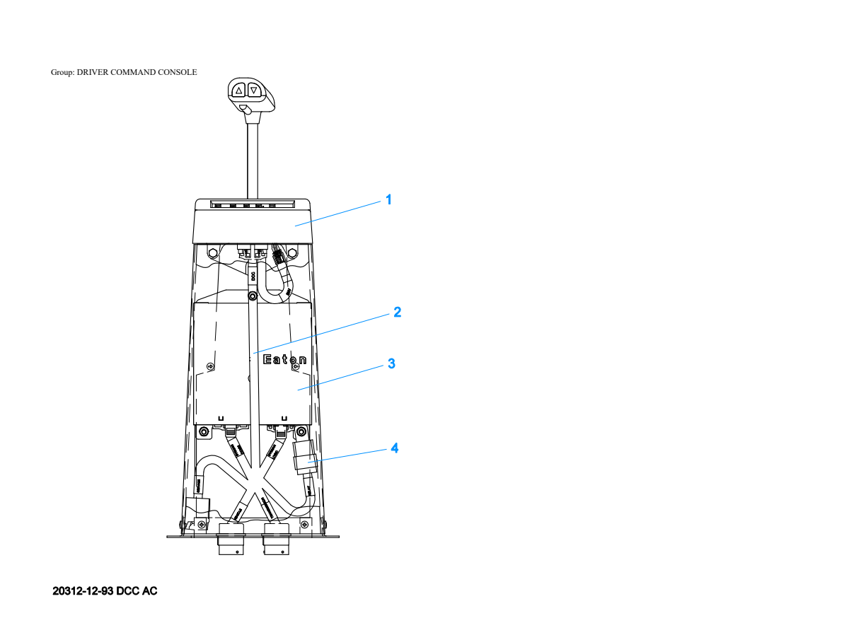 Eaton Fuller RTAO-11710B-AC Driver Command Console exploded-view diagram