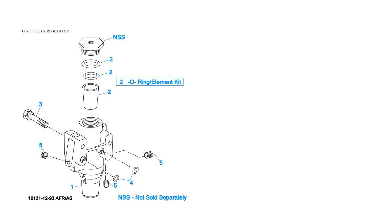Eaton Fuller RTAO-11710B-AC Filter Regulator exploded-view diagram
