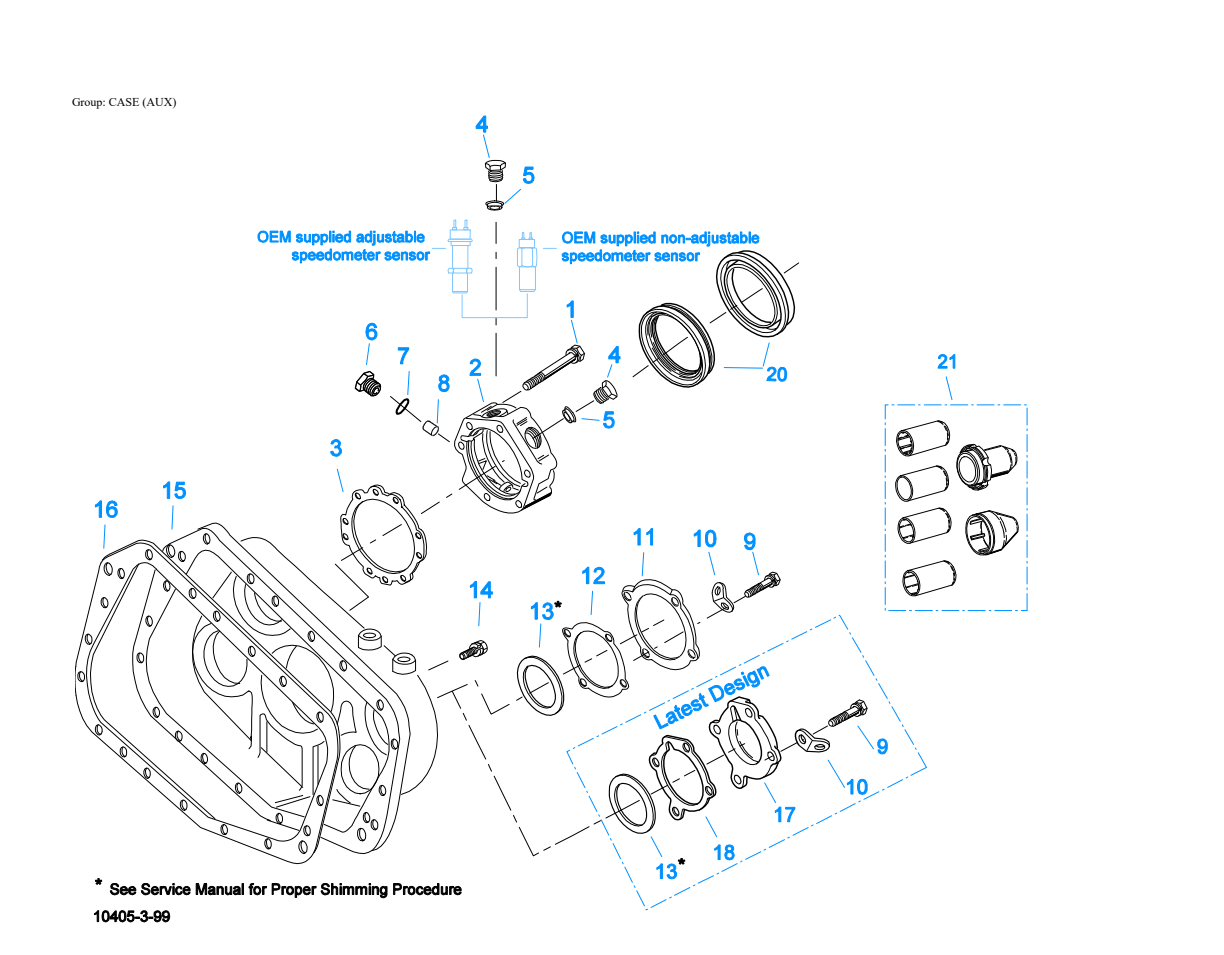 Eaton Fuller RTLO-14713A Case (Aux) exploded-view diagram