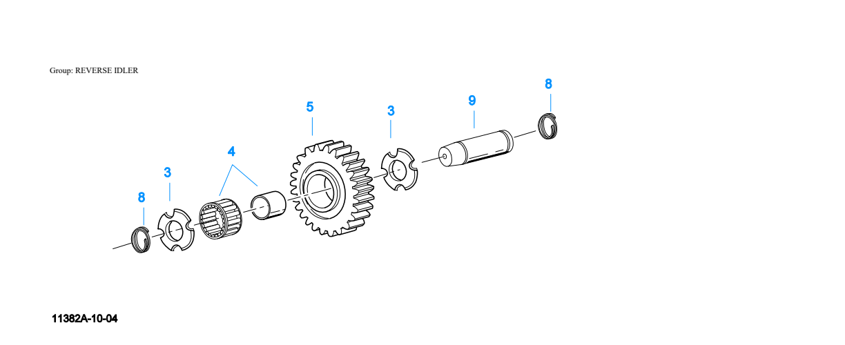 Eaton Fuller RTLO-14918A-AS3 Reverse Idler exploded-view diagram