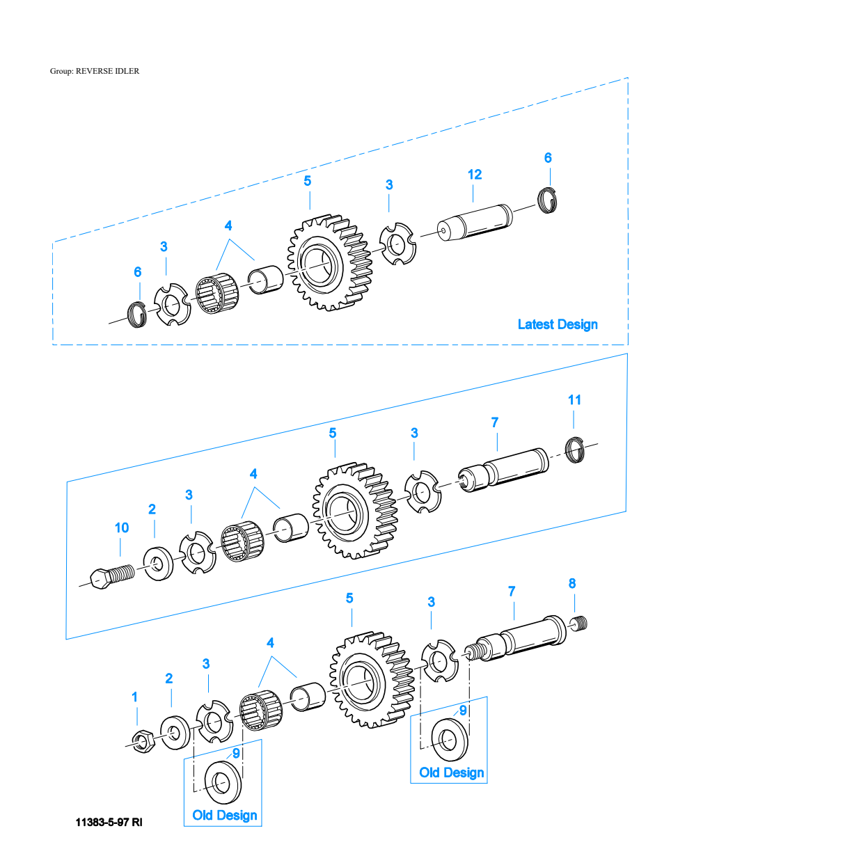 Eaton Fuller RTLO-16610B-T2 Reverse Idler exploded-view diagram