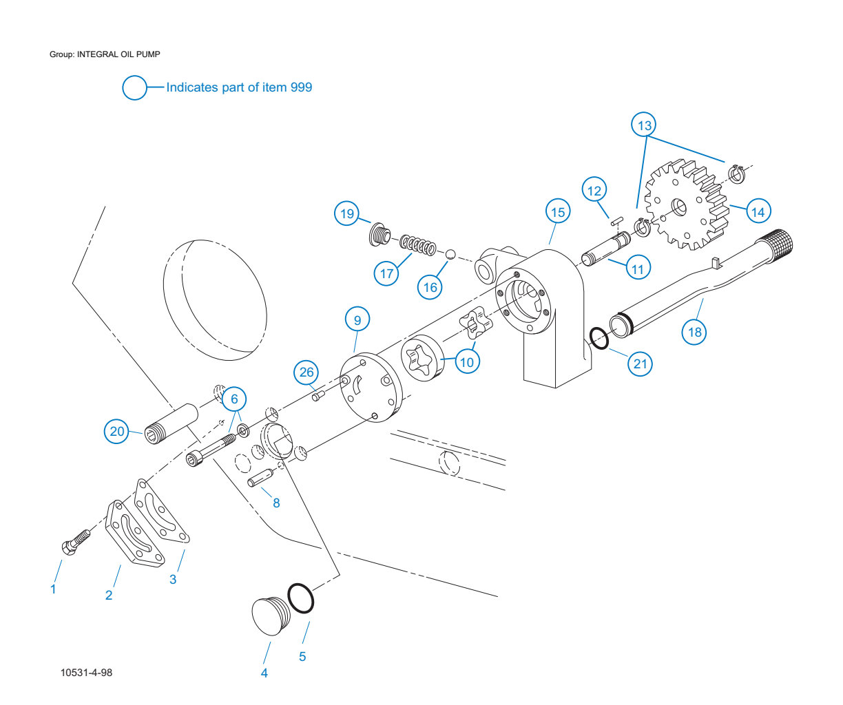 Eaton Fuller RTLO-16913A Integral Oil Pump exploded-view diagram