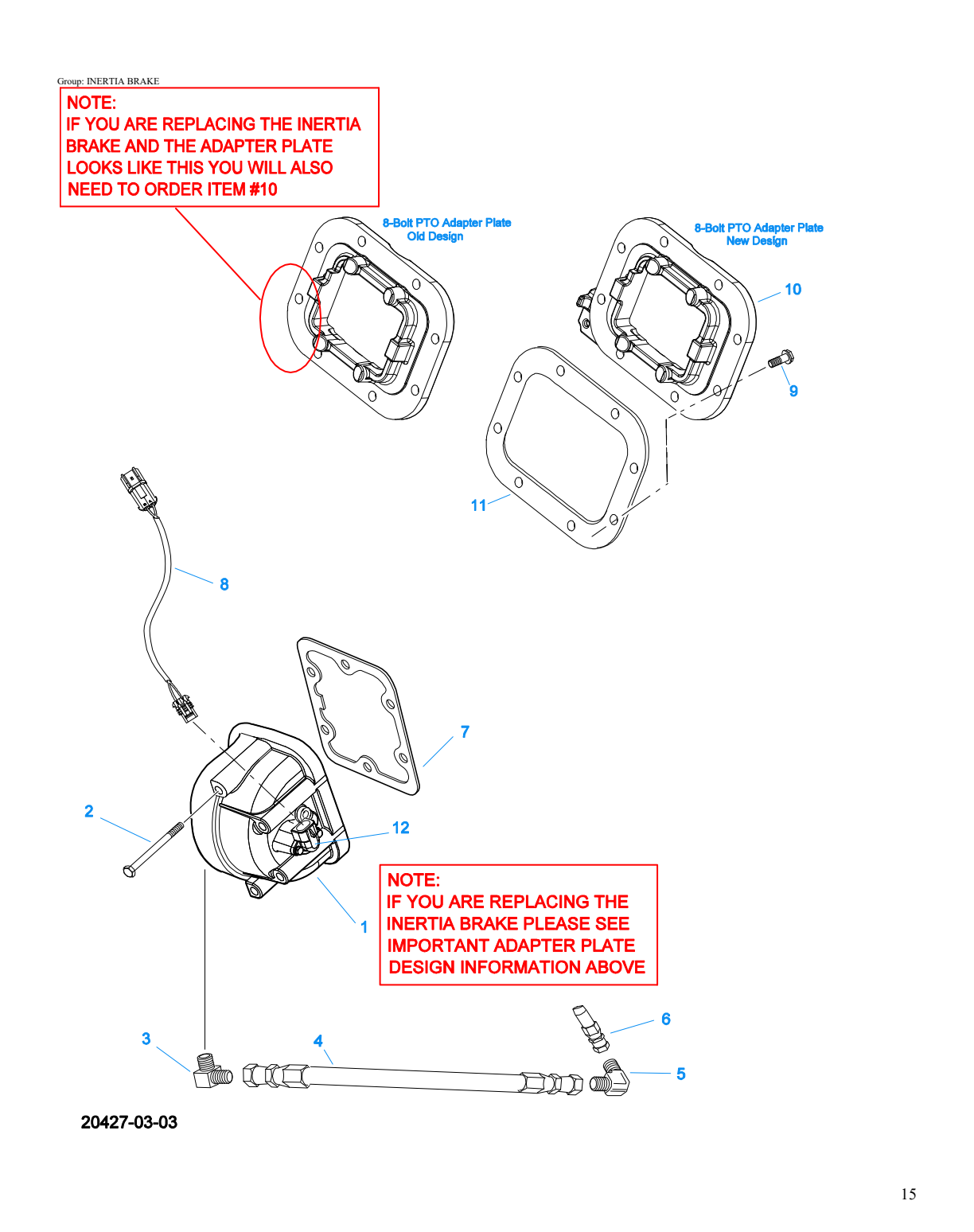 Eaton Fuller RTLO-16913L-DM3 Inertia Brake exploded-view diagram