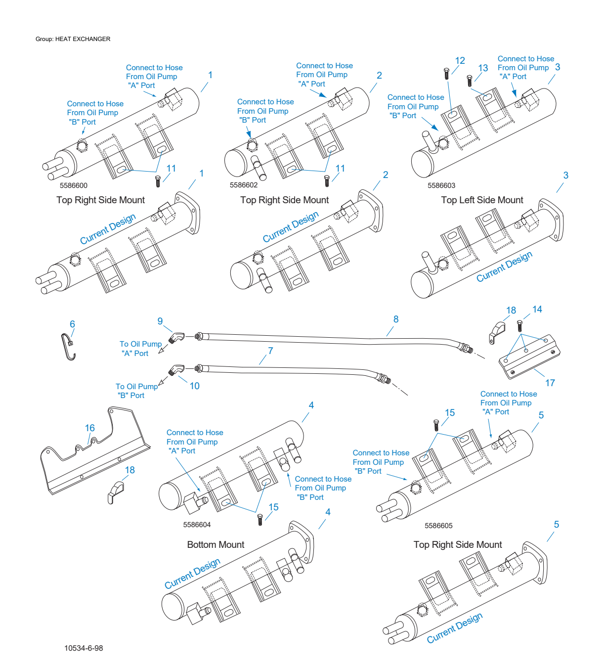 Eaton Fuller RTLO-18913A Heat Exchanger exploded-view diagram