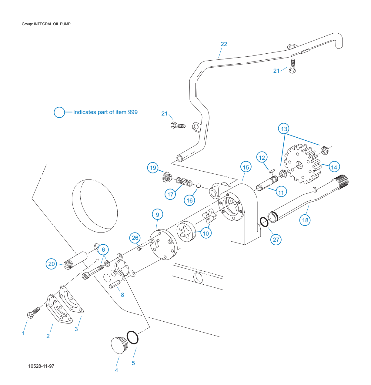Eaton Fuller RTLO-18913A Integral Oil Pump exploded-view diagram