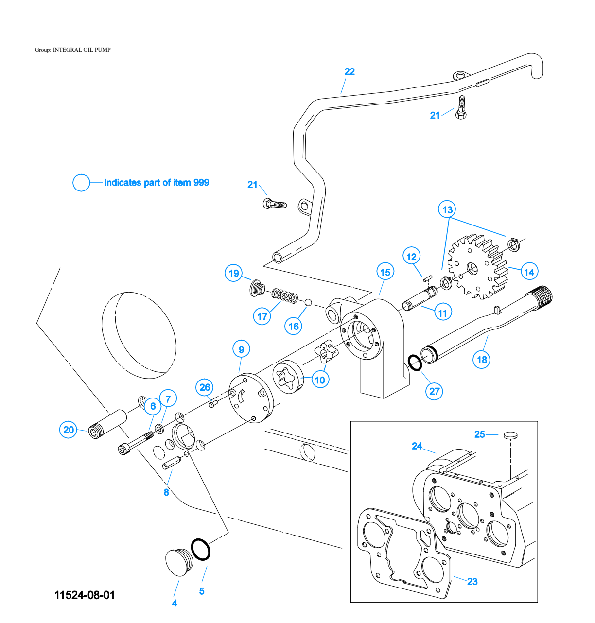 Eaton Fuller RTLO-20918B-AS Integral Oil Pump exploded-view diagram