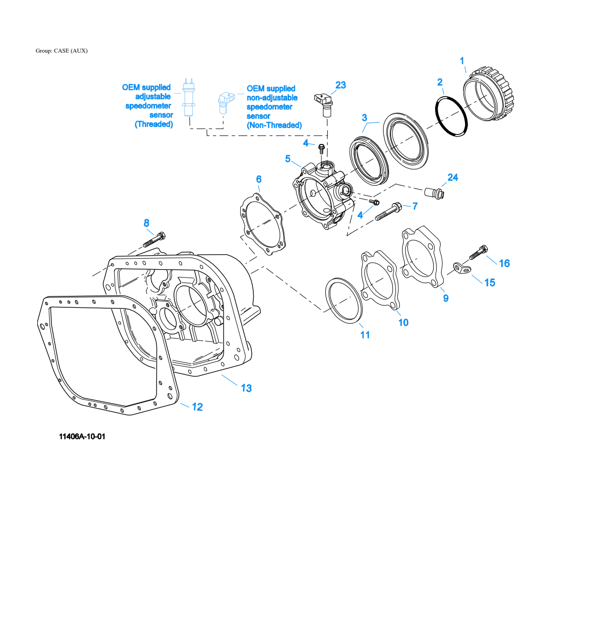 Eaton Fuller RTLO-20918B-AS Case (Aux) exploded-view diagram