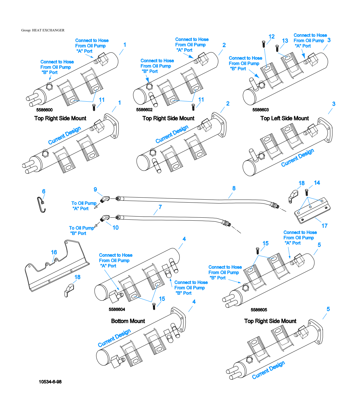 Eaton Fuller RTLOF-12913A Heat Exchanger exploded-view diagram