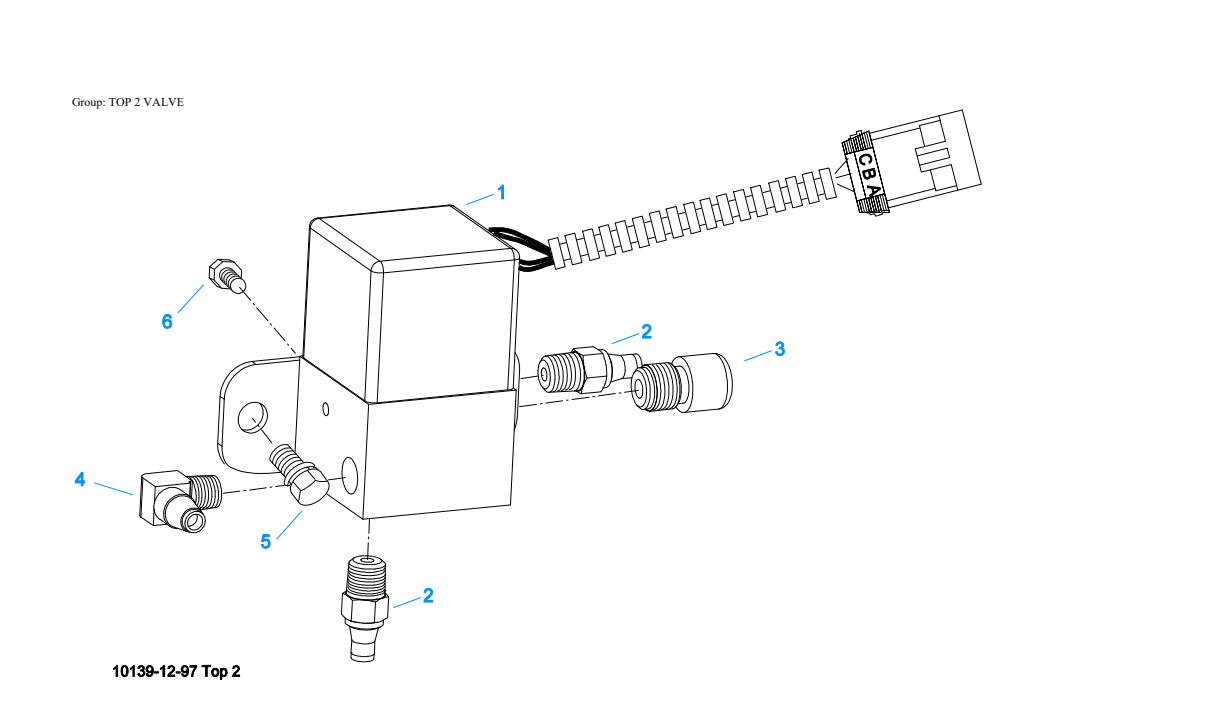 Eaton Fuller RTLOF-14918B-T2 Top 2 Valve exploded-view diagram