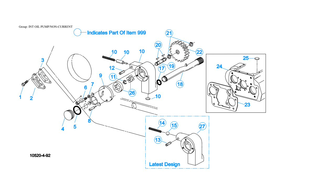 Eaton Fuller RTLOF-16713A Int Oil Pump/Non-Current exploded-view diagram
