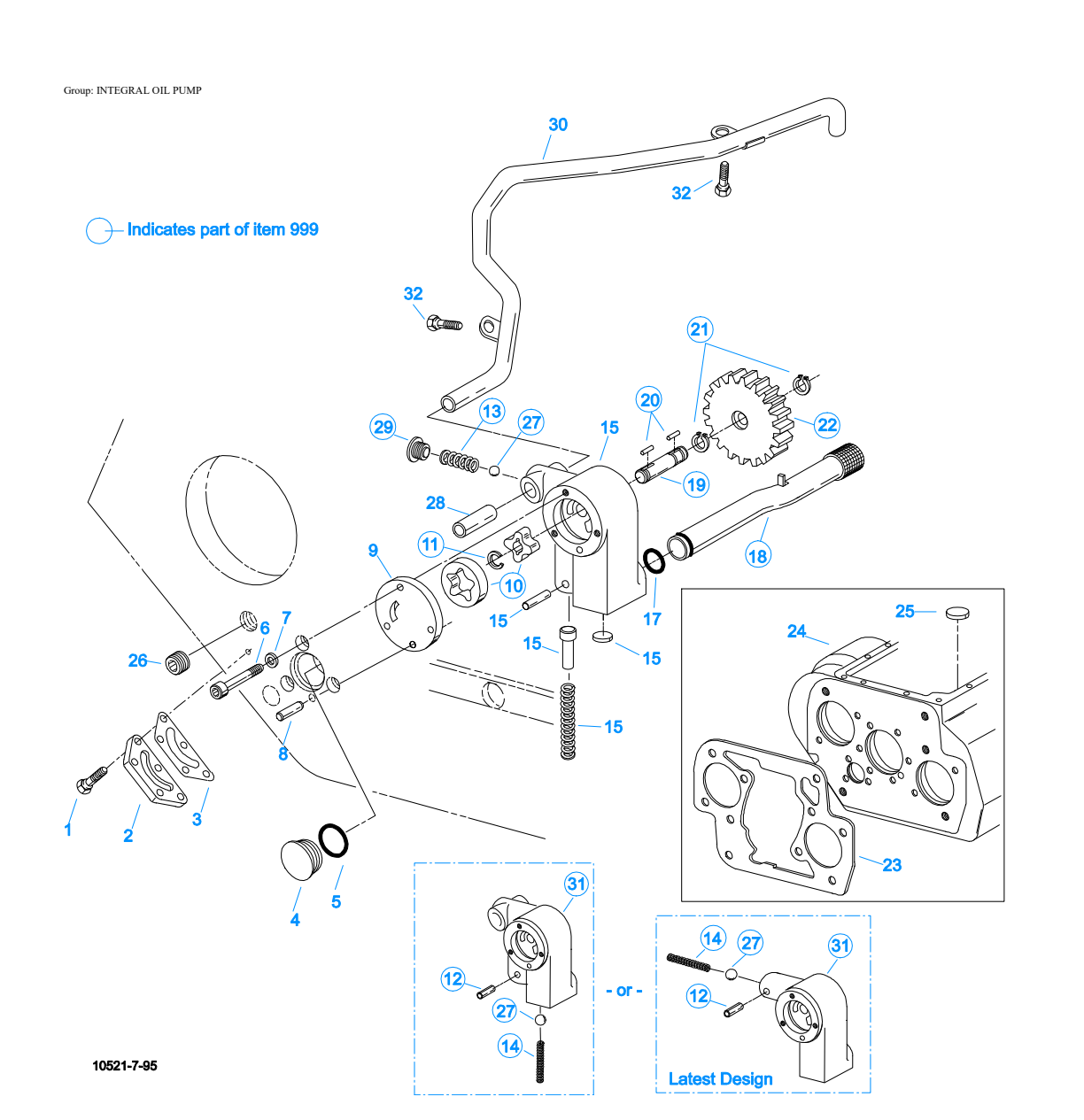 Eaton Fuller RTLOF-16718B Integral Oil Pump exploded-view diagram