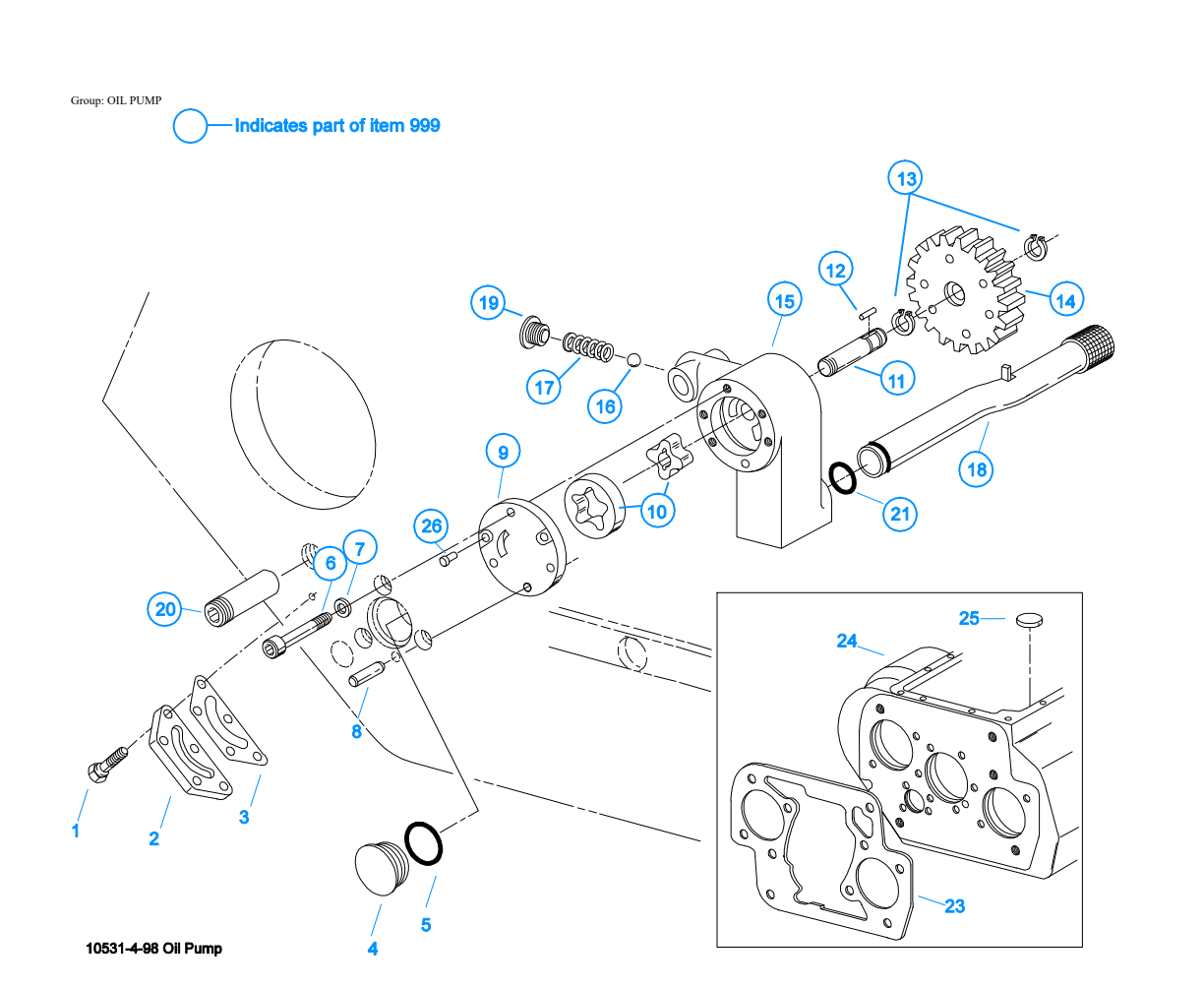 Eaton Fuller RTLOF-16913A Oil Pump exploded-view diagram