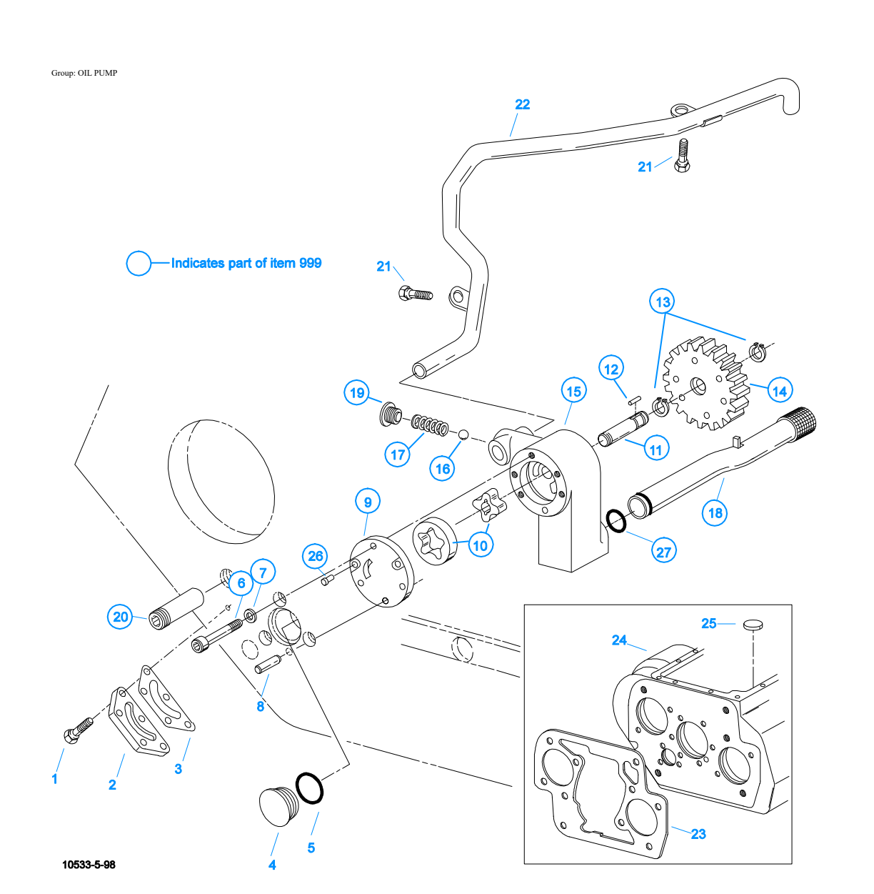 Eaton Fuller RTLOF-16918B-T2 Oil Pump exploded-view diagram