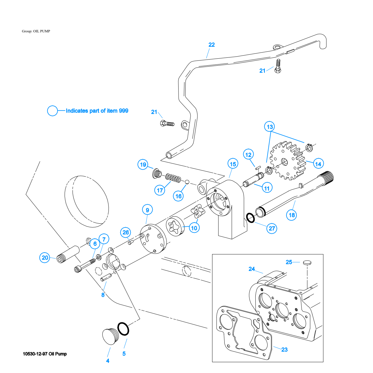 Eaton Fuller RTLOF-18918B-T2 Oil Pump exploded-view diagram
