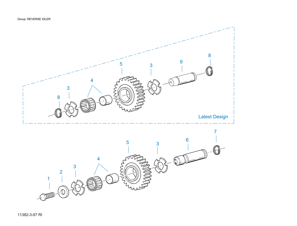 Eaton Fuller RTLOF-18918B Reverse Idler exploded-view diagram