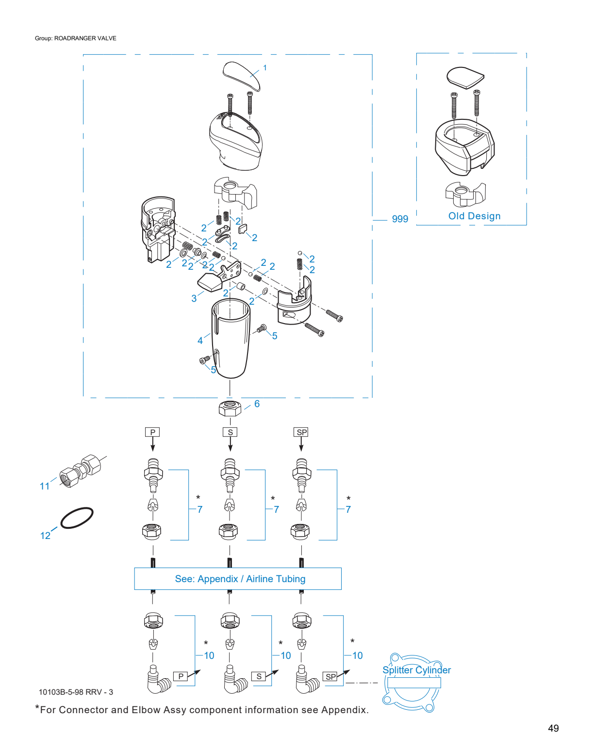 Eaton Fuller RTLOF-18918B Roadranger Valve exploded-view diagram