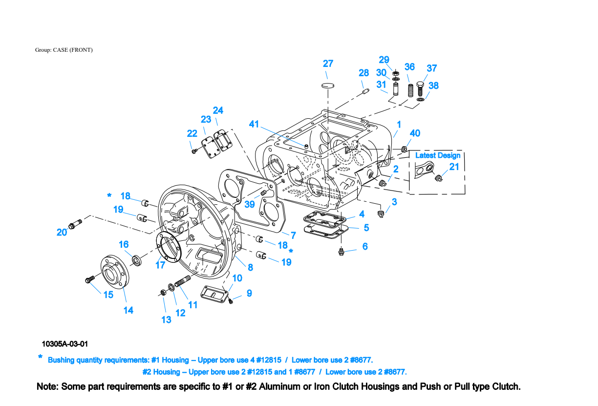 Eaton Fuller RTO-10710B-AS2 Case (Front) exploded-view diagram