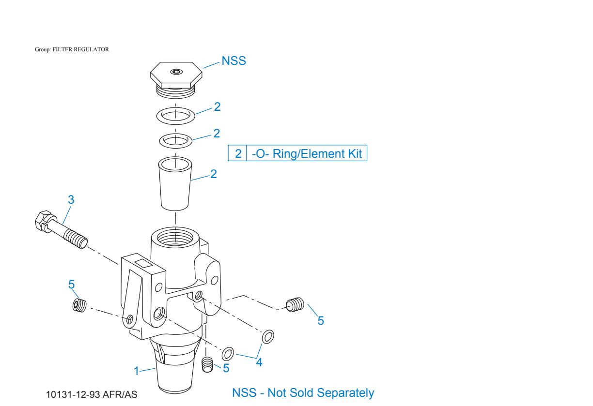 Diagrama de despiece: Regulador con filtro, Eaton Fuller RTO-10910B-AS2
