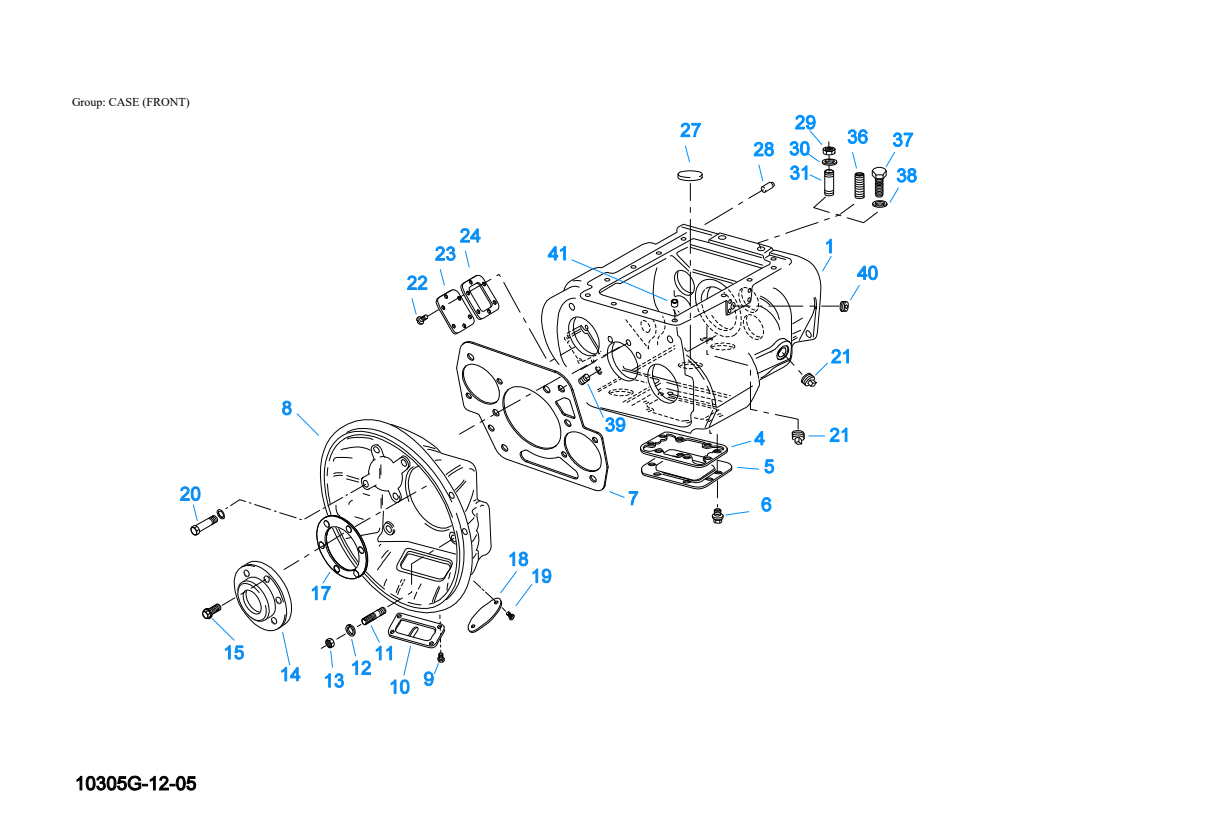 Eaton Fuller RTO-10910B-DM3 Case (Front) exploded-view diagram