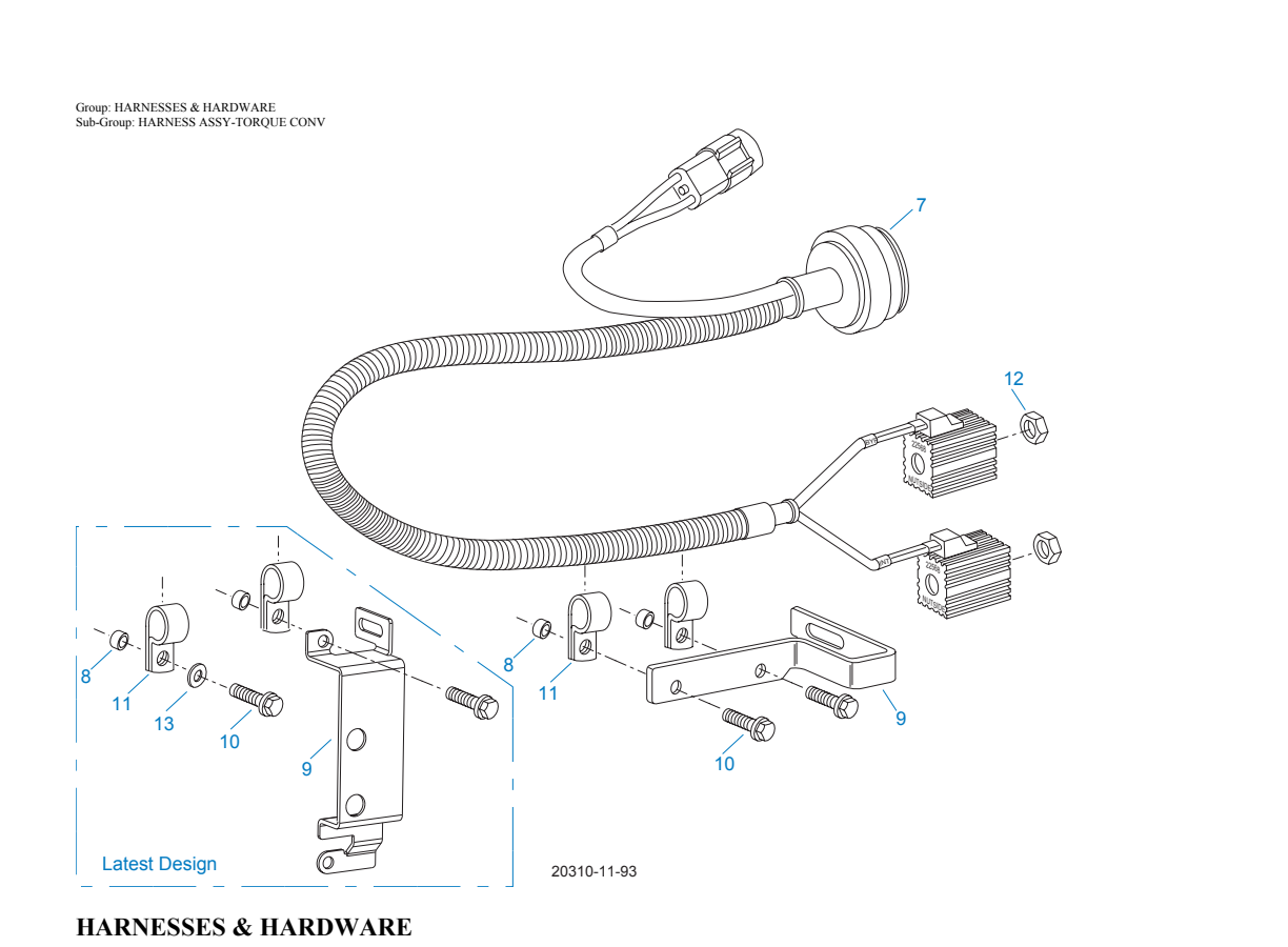 Eaton Fuller RTO-11109A-AT Harnesses & Hardware exploded-view diagram