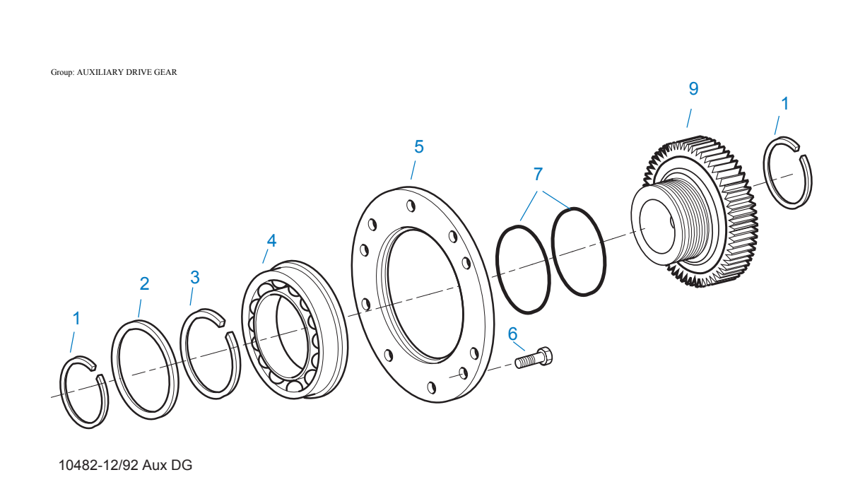 Eaton Fuller RTO-11109A-AT Auxiliary Drive Gear exploded-view diagram
