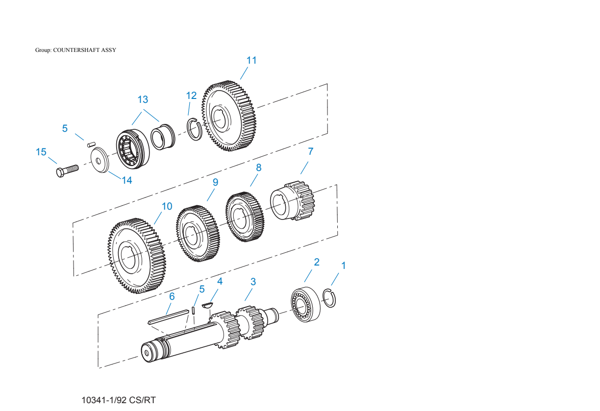 Eaton Fuller RTO-11109B-ATR Countershaft Assy exploded-view diagram