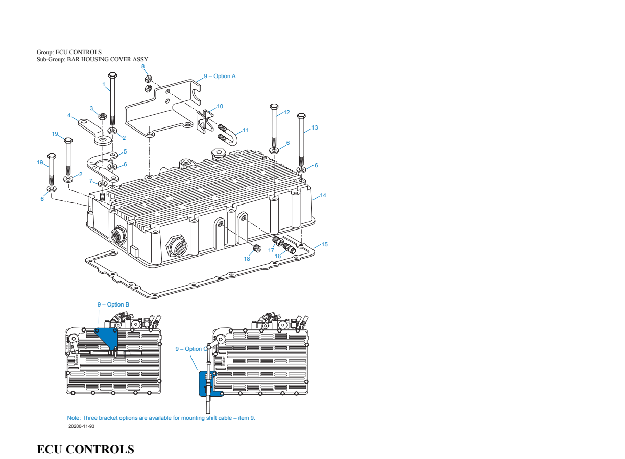 Eaton Fuller RTO-11109B-ATR Ecu Controls exploded-view diagram