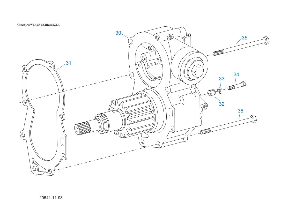 Eaton Fuller RTO-11109B-ATR Power Synchronizer exploded-view diagram