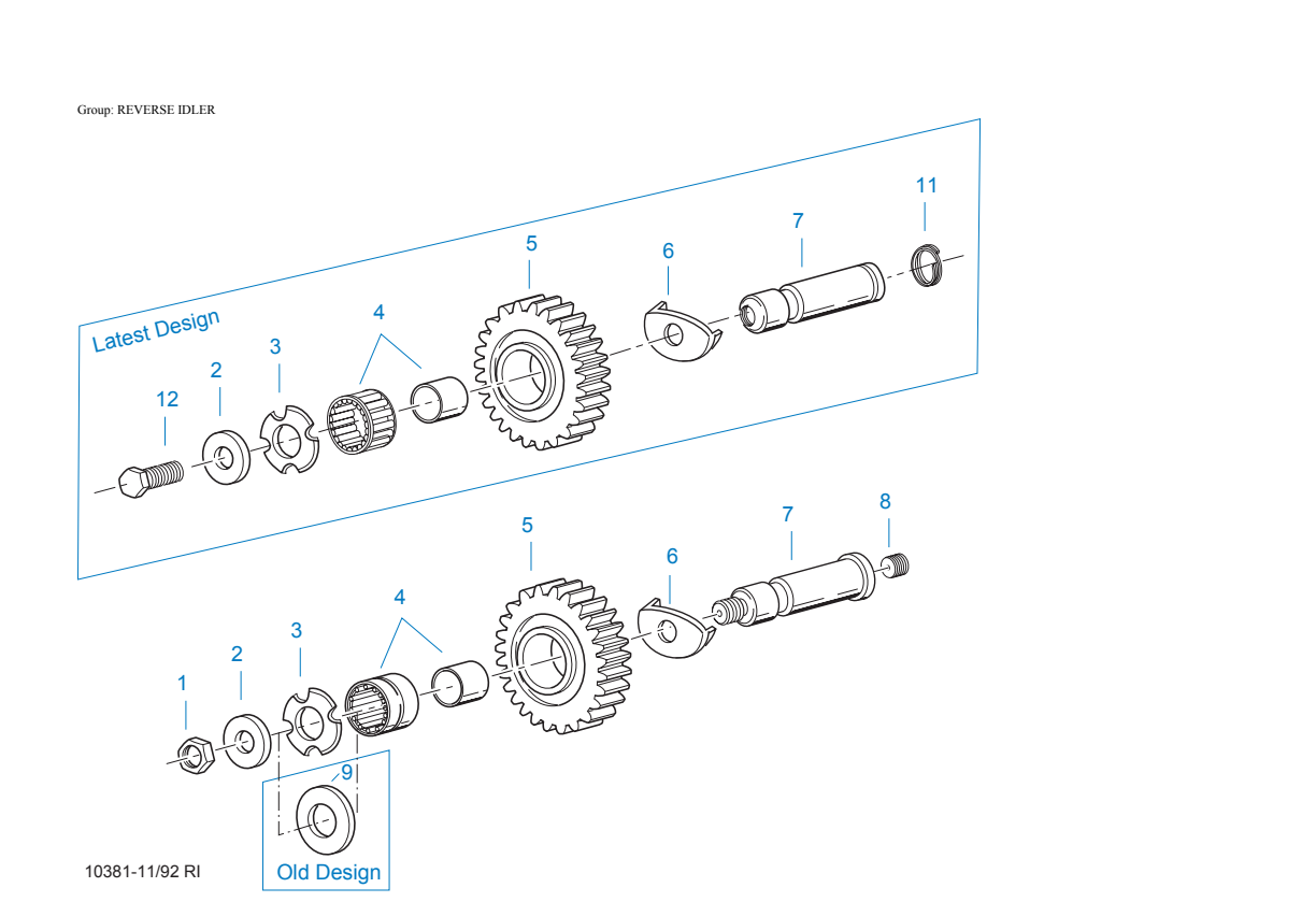 Eaton Fuller RTO-11109B-ATR Reverse Idler exploded-view diagram
