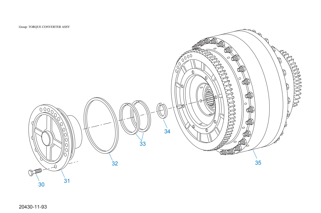 Eaton Fuller RTO-11109B-ATR Torque Converter Assy exploded-view diagram