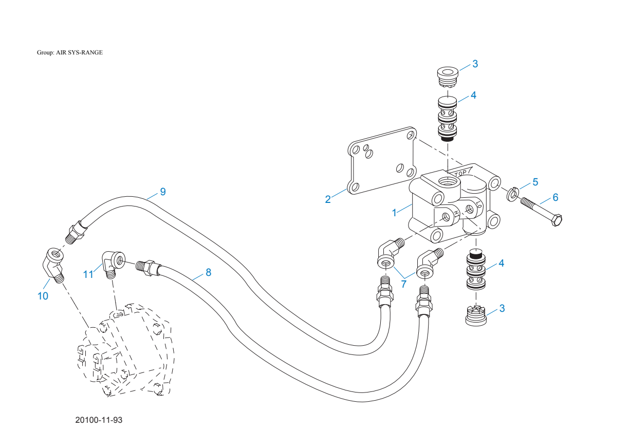 Eaton Fuller RTO-11109B-ATR Air Sys-Range exploded-view diagram