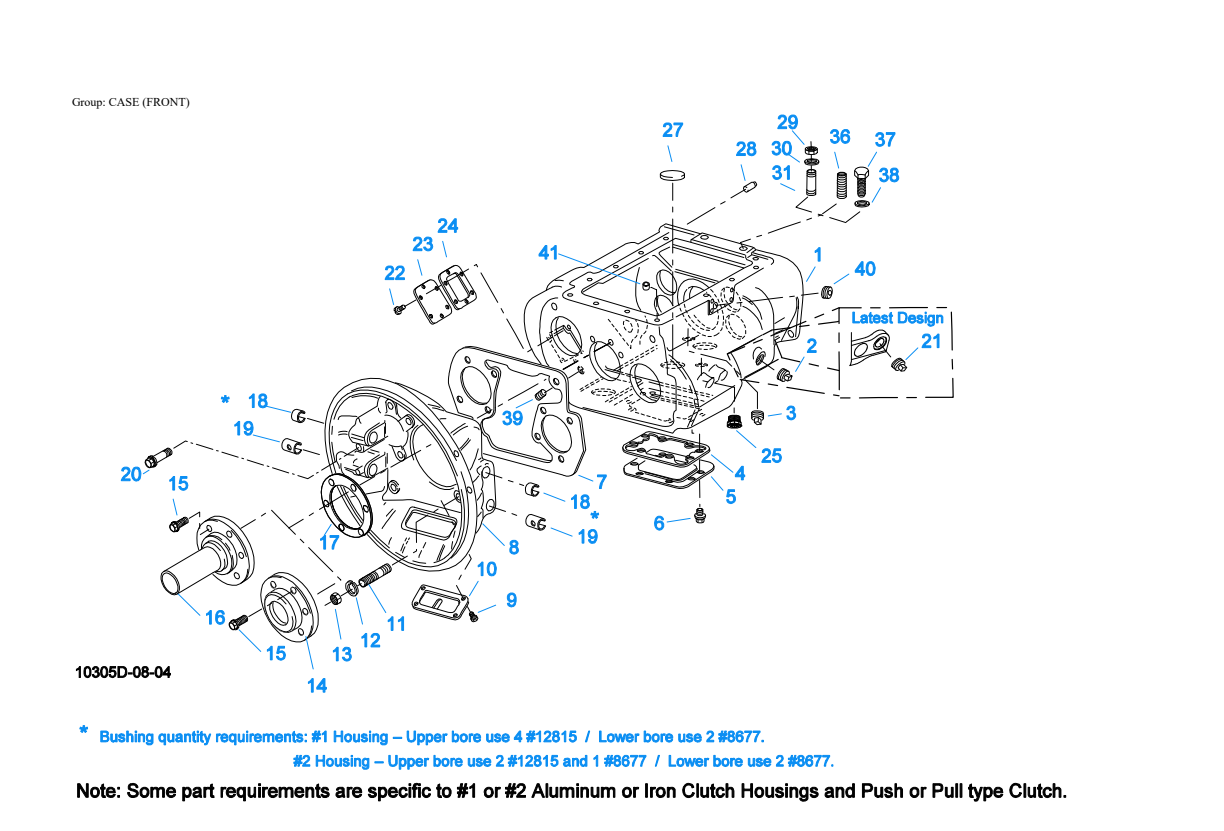 Eaton Fuller RTO-12910B-AS2 Case (Front) exploded-view diagram