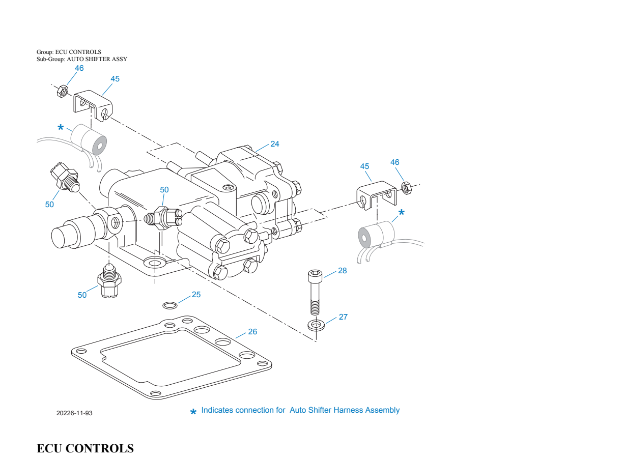 Eaton Fuller RTO-14109A-ATE Ecu Controls exploded-view diagram