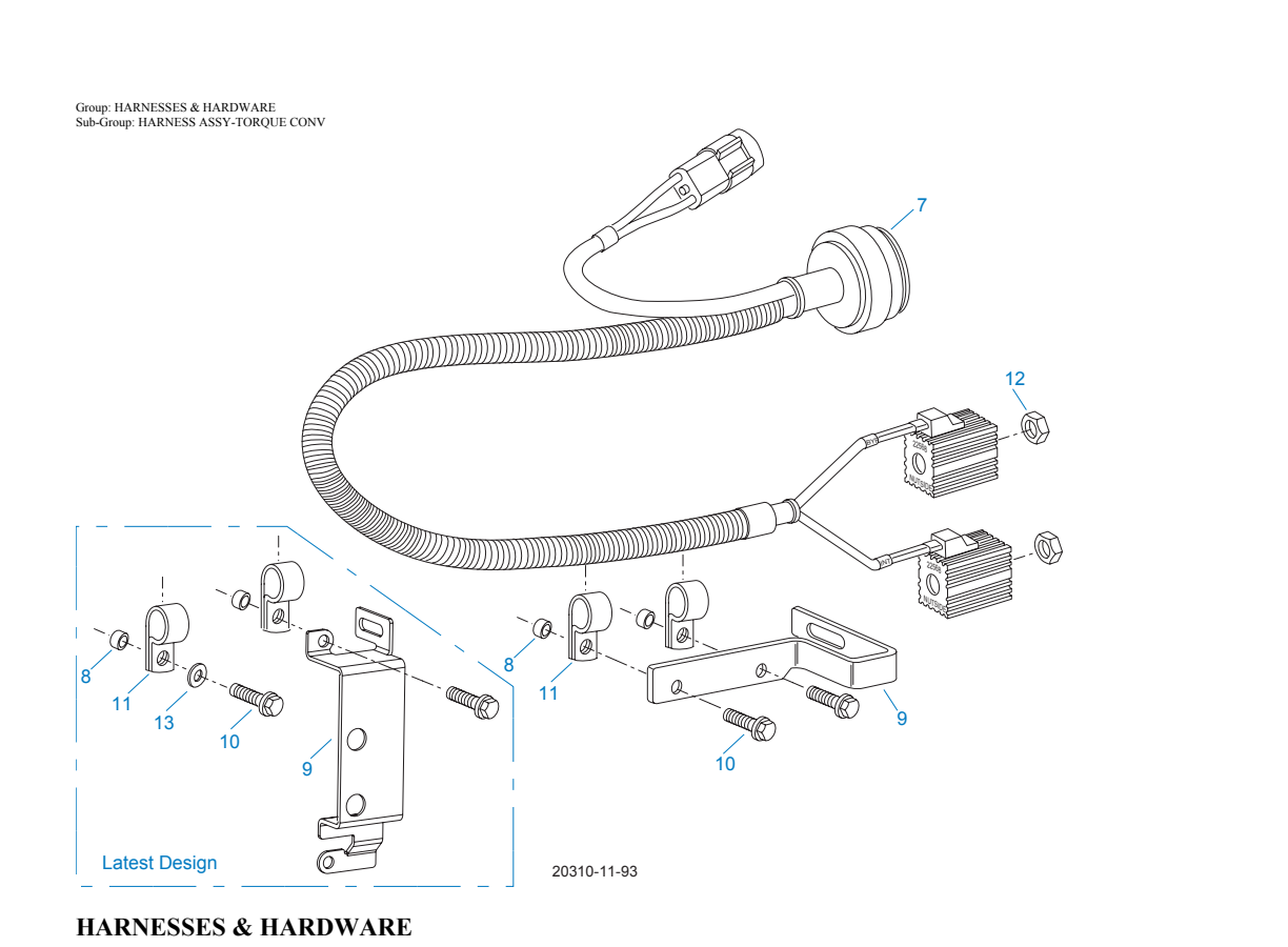 Eaton Fuller RTO-14109A-ATE Harnesses & Hardware exploded-view diagram