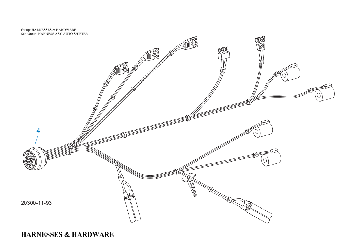 Eaton Fuller RTO-14109A-ATE Harnesses & Hardware exploded-view diagram