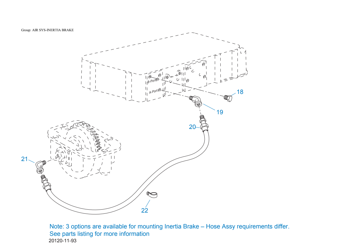 Eaton Fuller RTO-14109B-ATE Air Sys-Inertia Brake exploded-view diagram