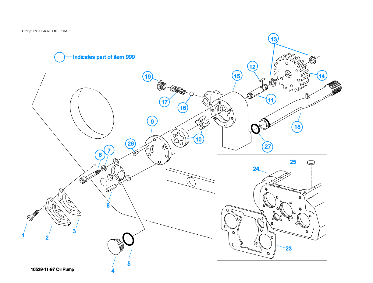 Eaton Fuller RTO-14710C-AS2 Integral Oil Pump exploded-view diagram