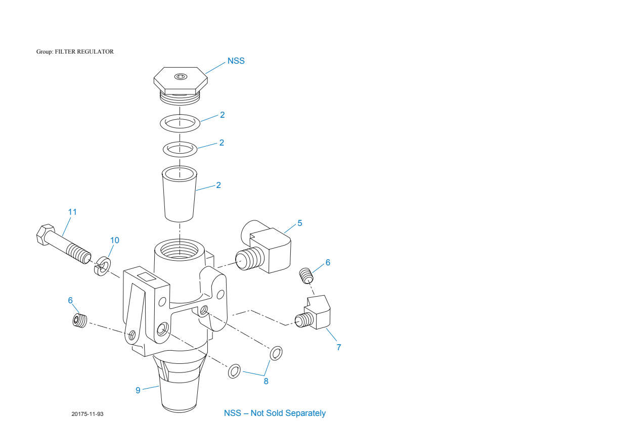Eaton Fuller RTO-16109A-AT Filter Regulator exploded-view diagram