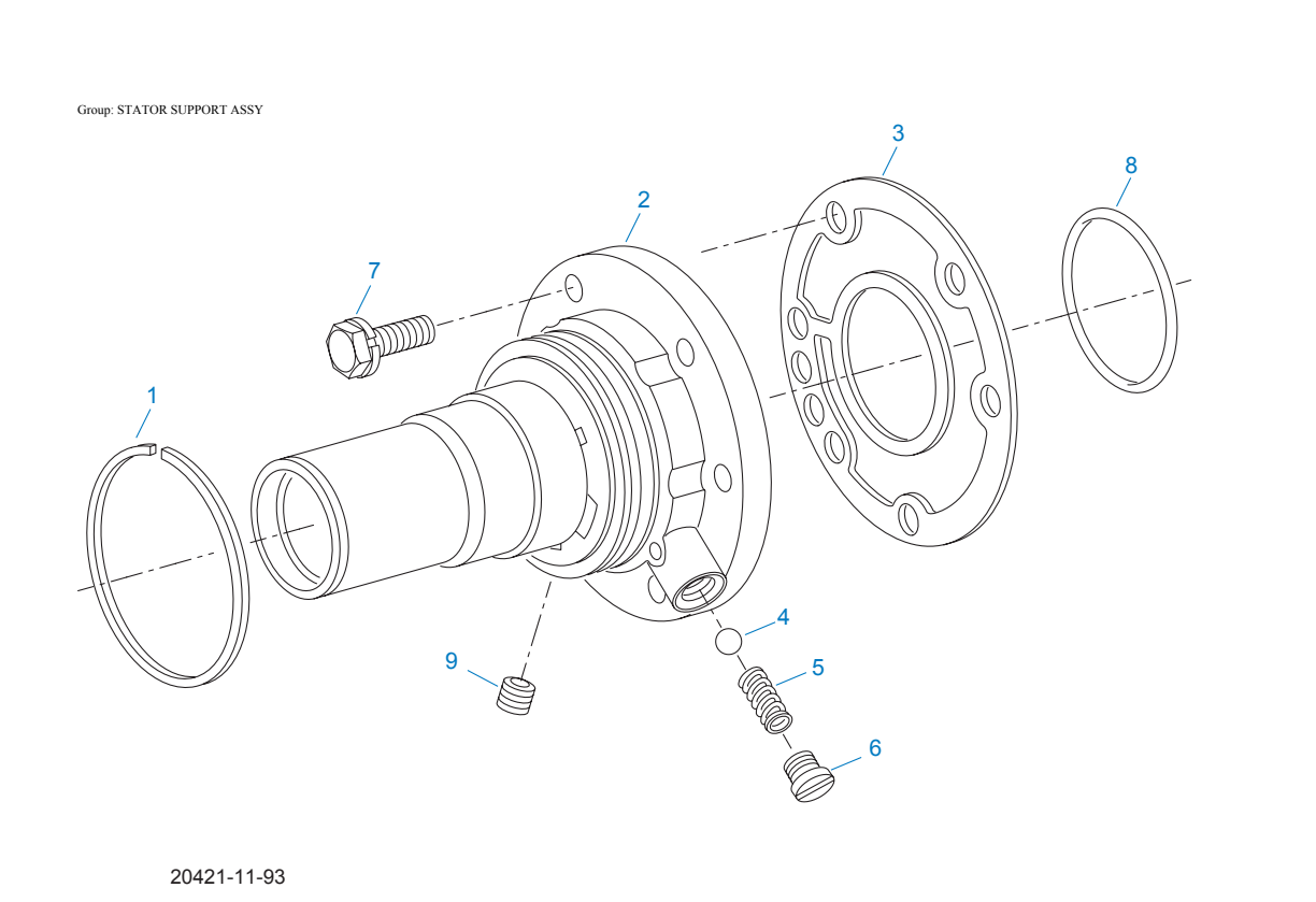Eaton Fuller RTO-16109A-AT Stator Support Assy exploded-view diagram