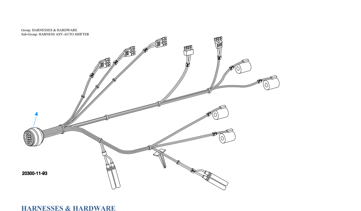 Eaton Fuller RTO-9109A-AT Harnesses & Hardware exploded-view diagram