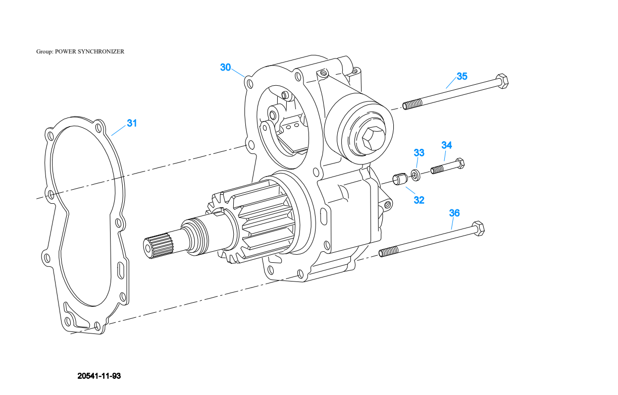 Eaton Fuller RTO-9109A-AT Power Synchronizer exploded-view diagram