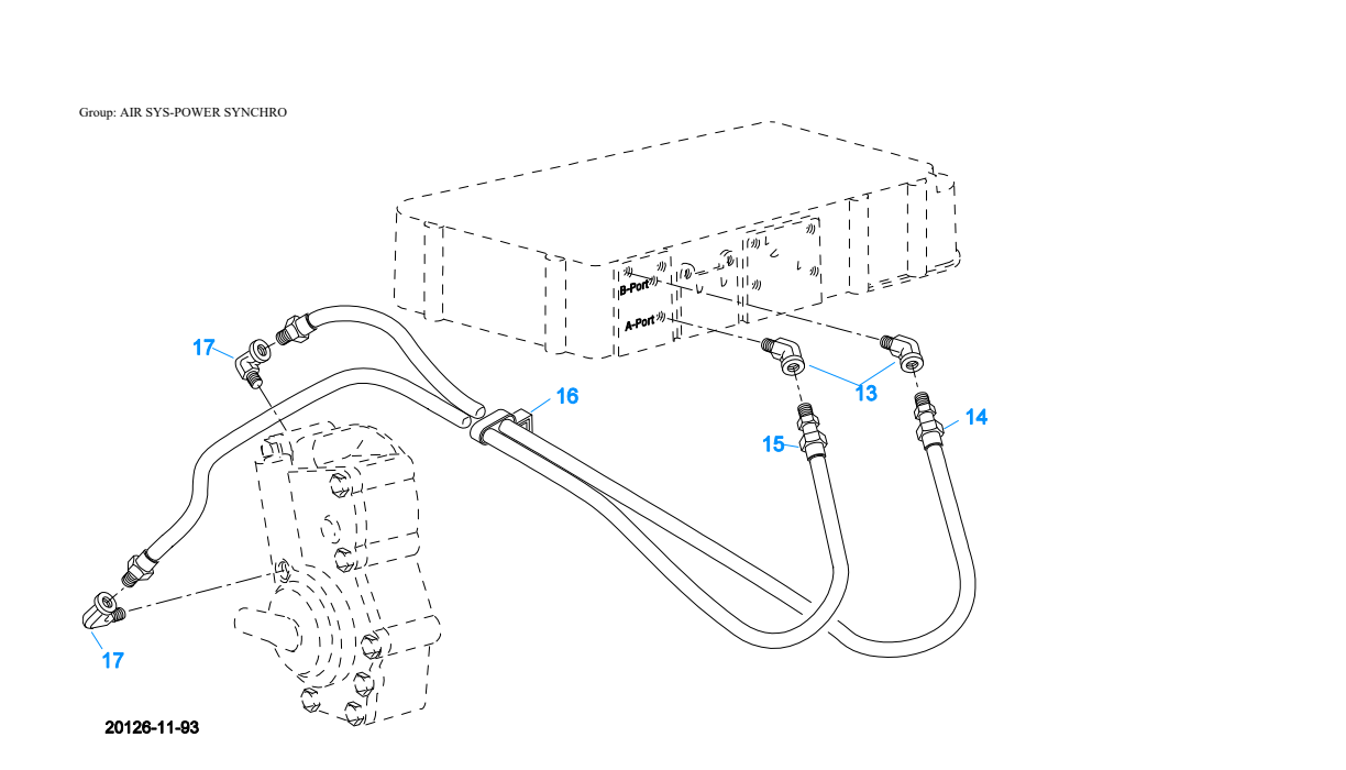 Eaton Fuller RTO-9109A-AT Air Sys-Power Synchro exploded-view diagram