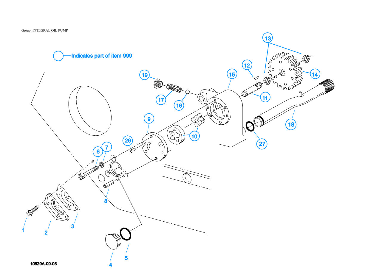 Eaton Fuller RTOF-14909ALL Integral Oil Pump exploded-view diagram